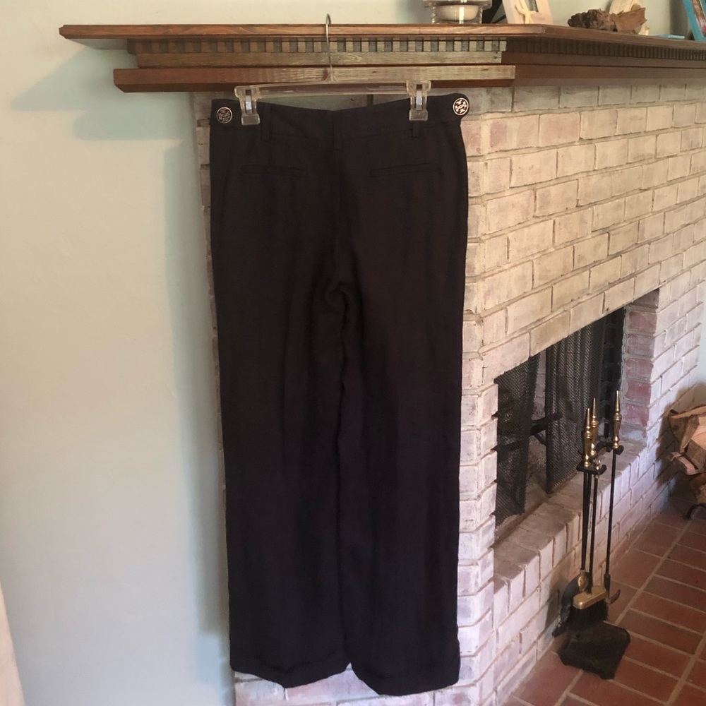 Tory Burch navy, linen dress pants size 4